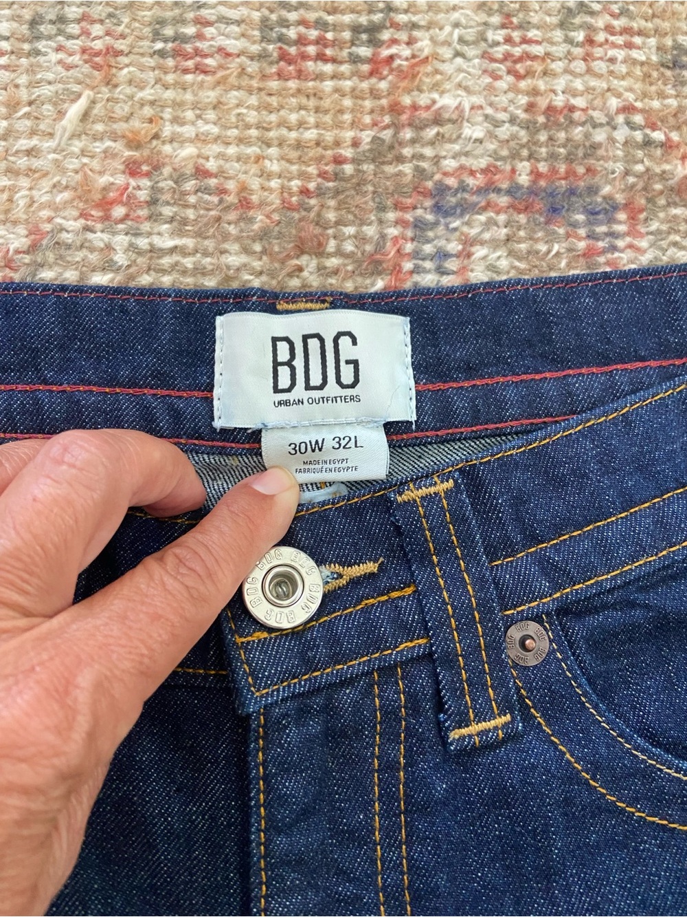 NWT BDG Kayla Lowrider Low Rise Denim Jeans Dark Blue Baggy Wide Leg Size 30 - Picture 6 of 9